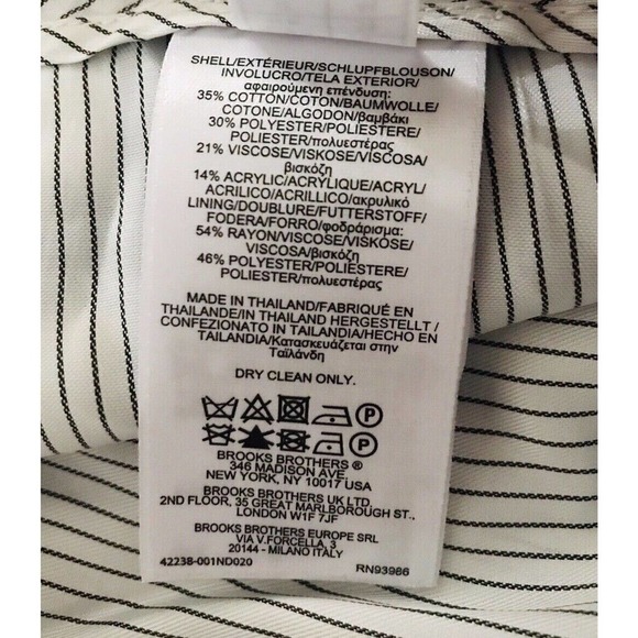 Brooks Brothers | Red Fleece Tweed Plaid Skirt Womens Size 8 Blue Slit - Picture 12 of 12